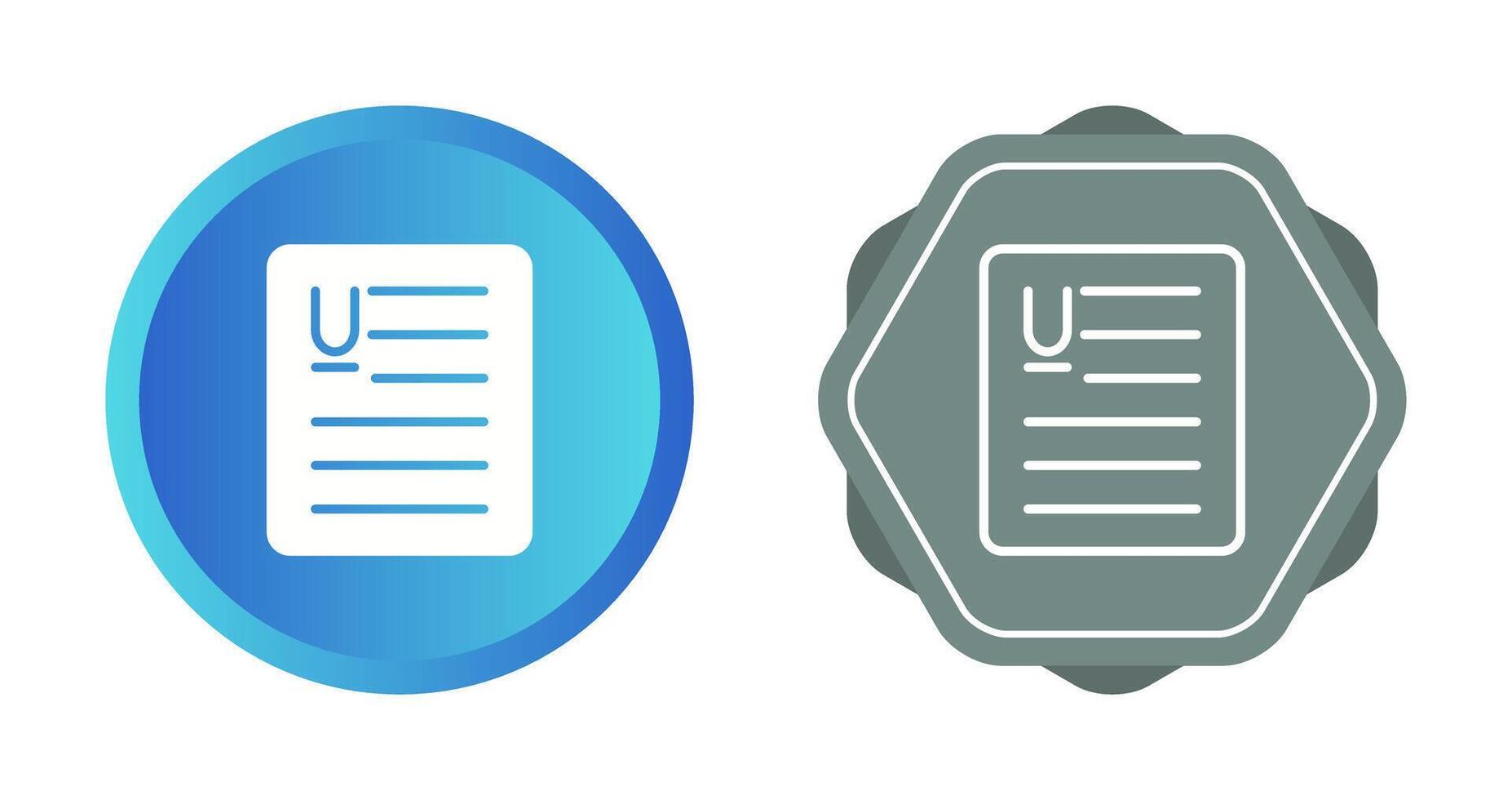 Document Underline Vector Icon