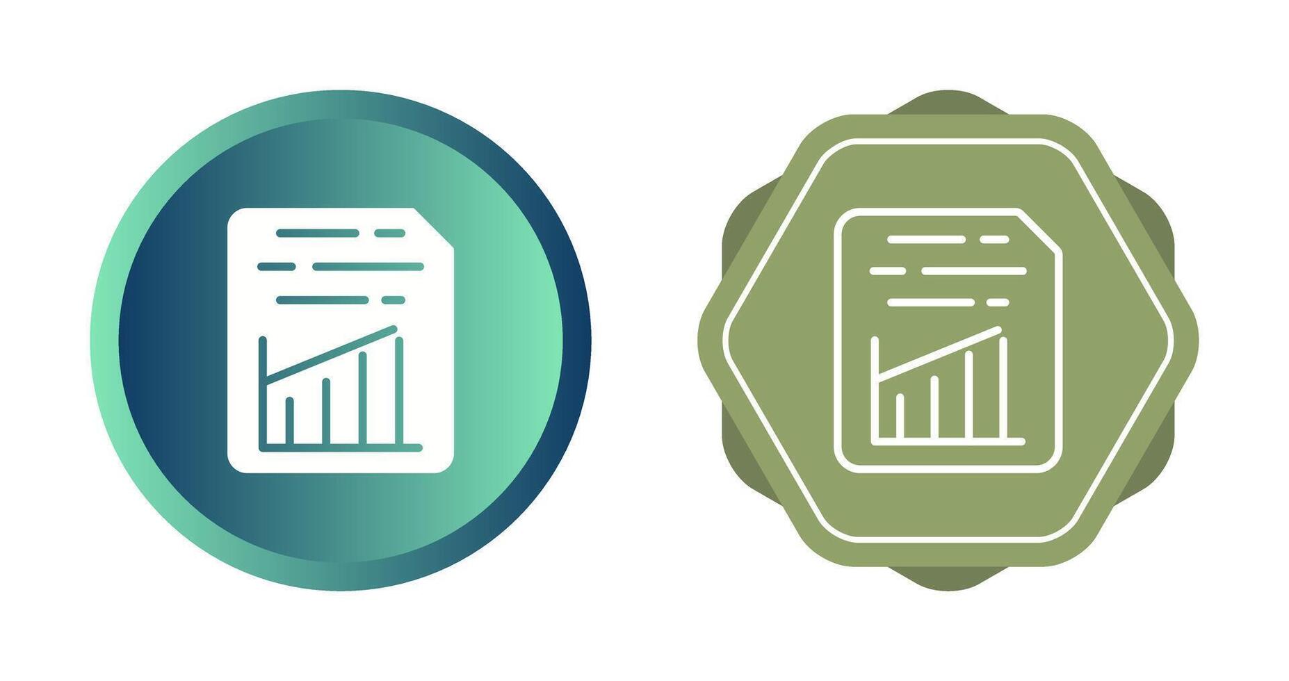 Document Insert Graph Vector Icon
