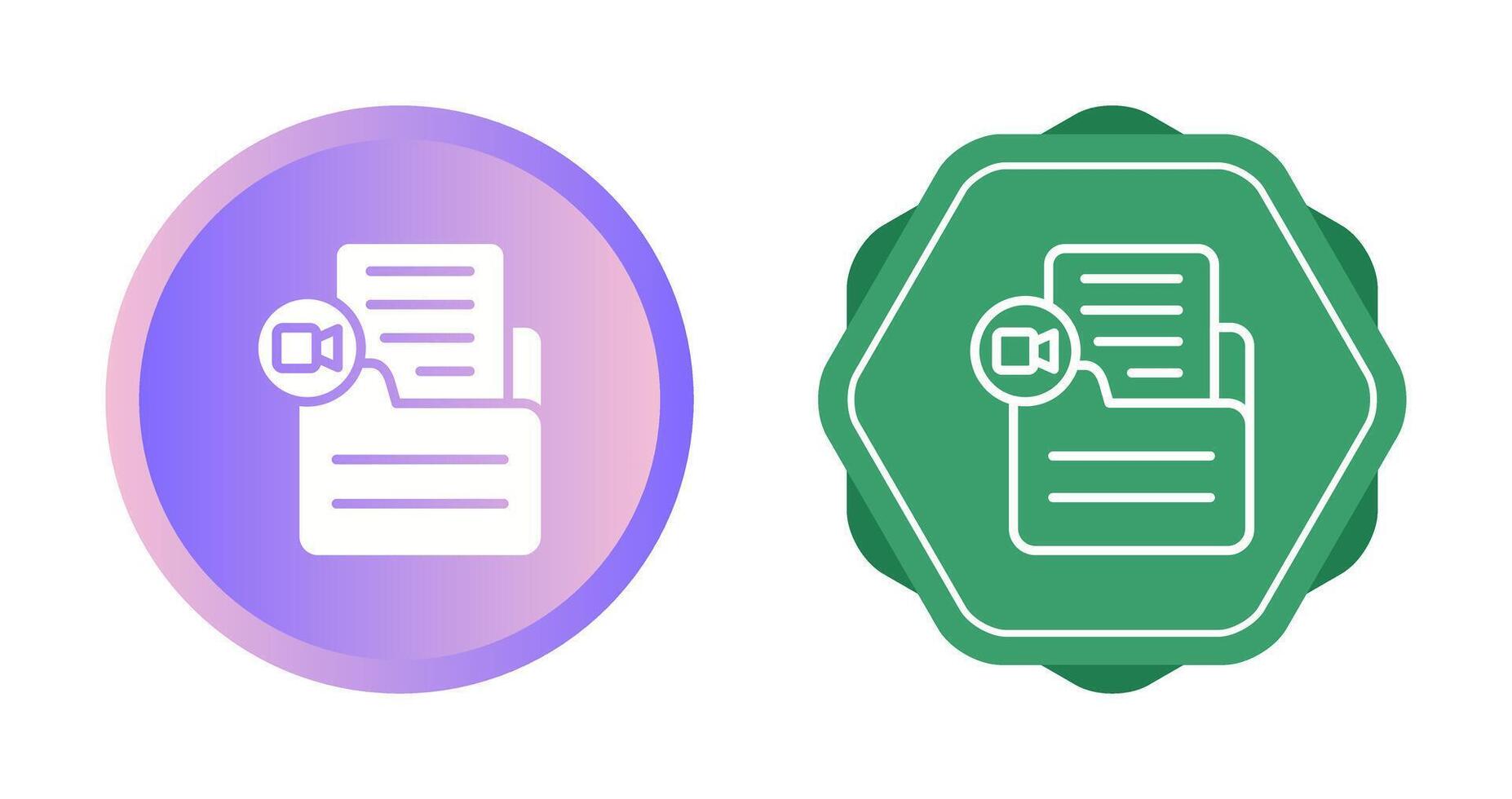 Document Insert Video Vector Icon