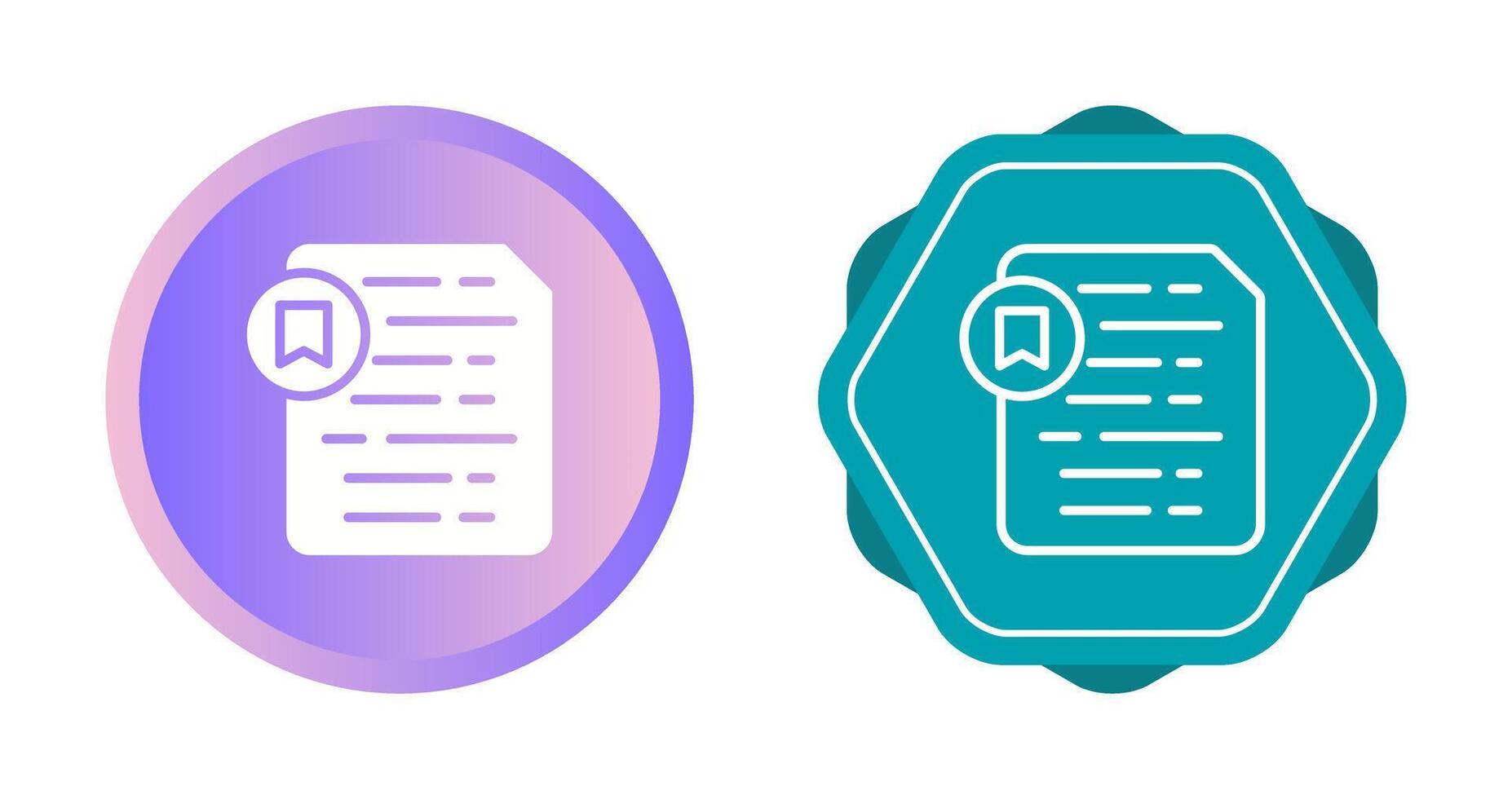 Document Insert Bookmark Vector Icon