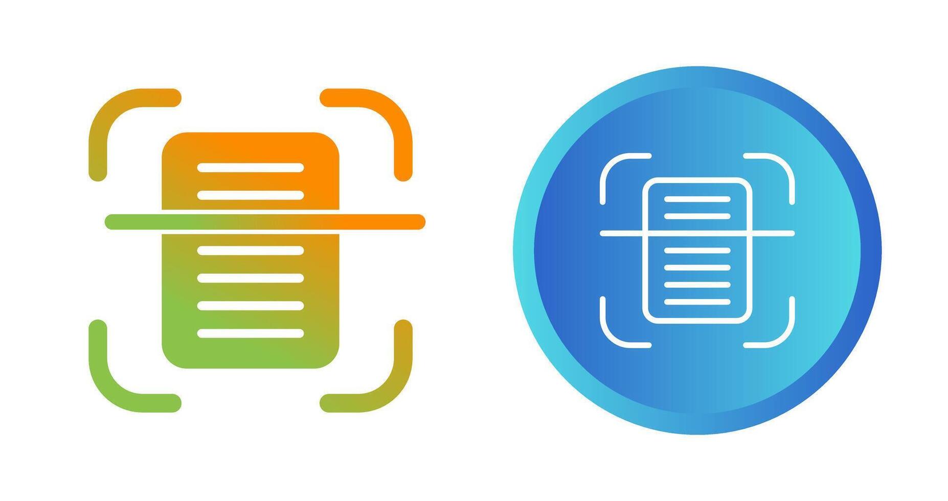 Document Scanning Vector Icon