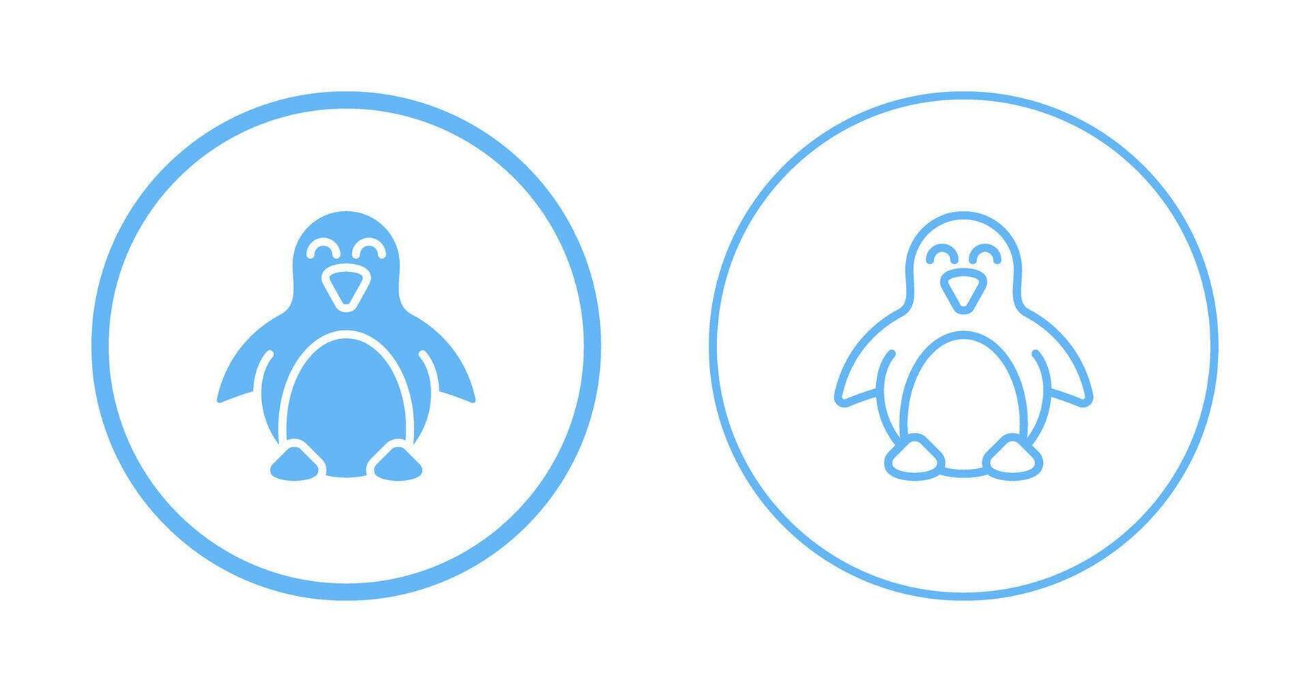 icono de vector de pingüino