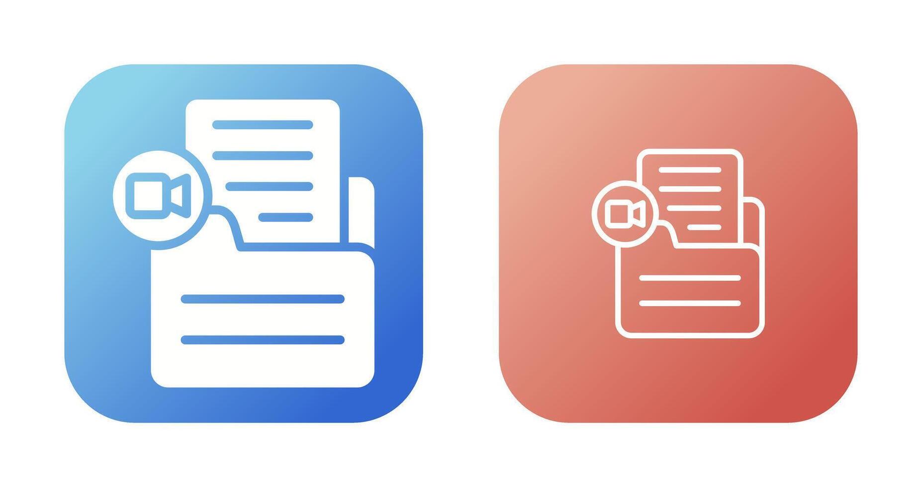 Document Insert Video Vector Icon