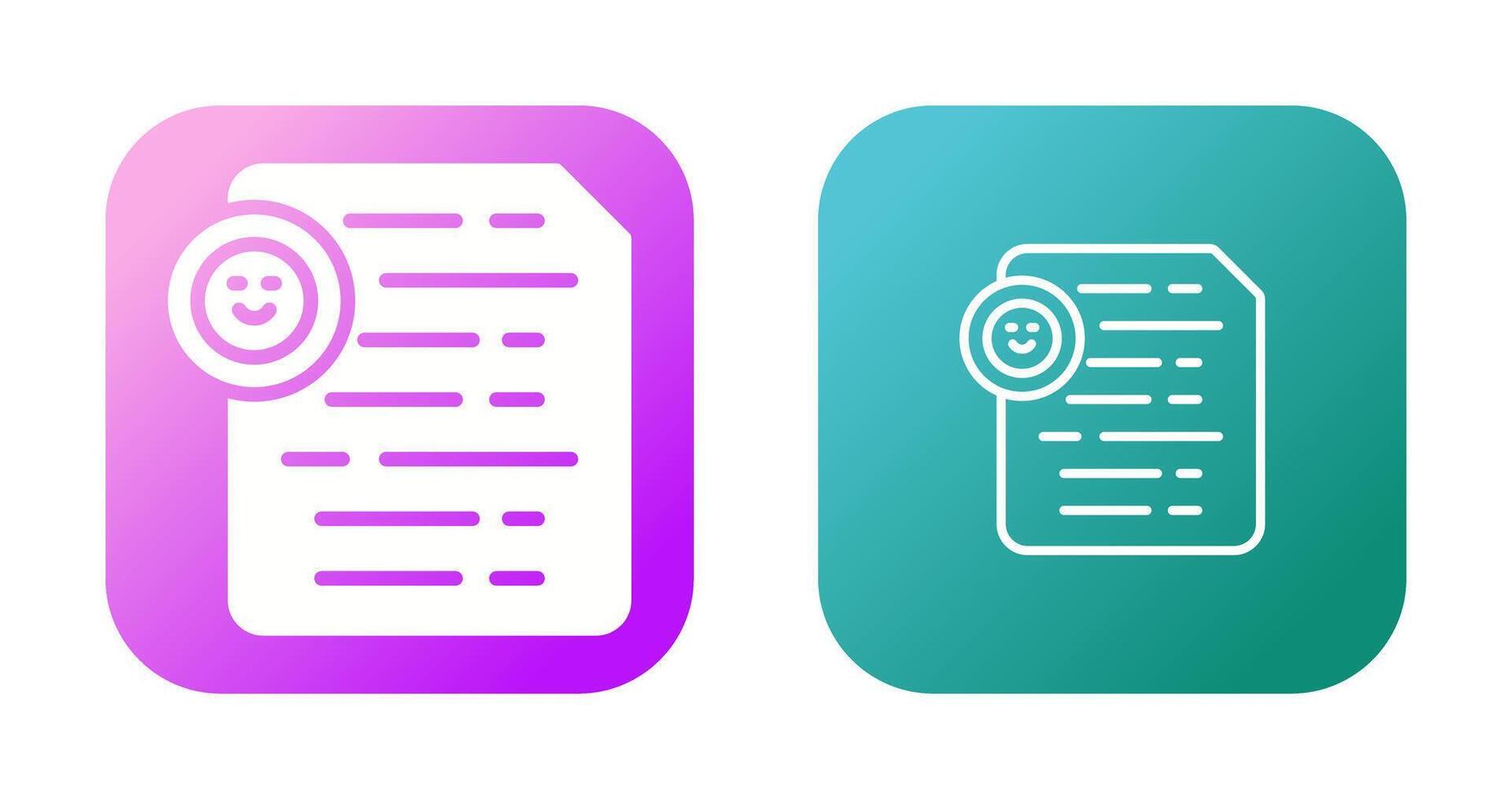 Document Insert Emoji Vector Icon