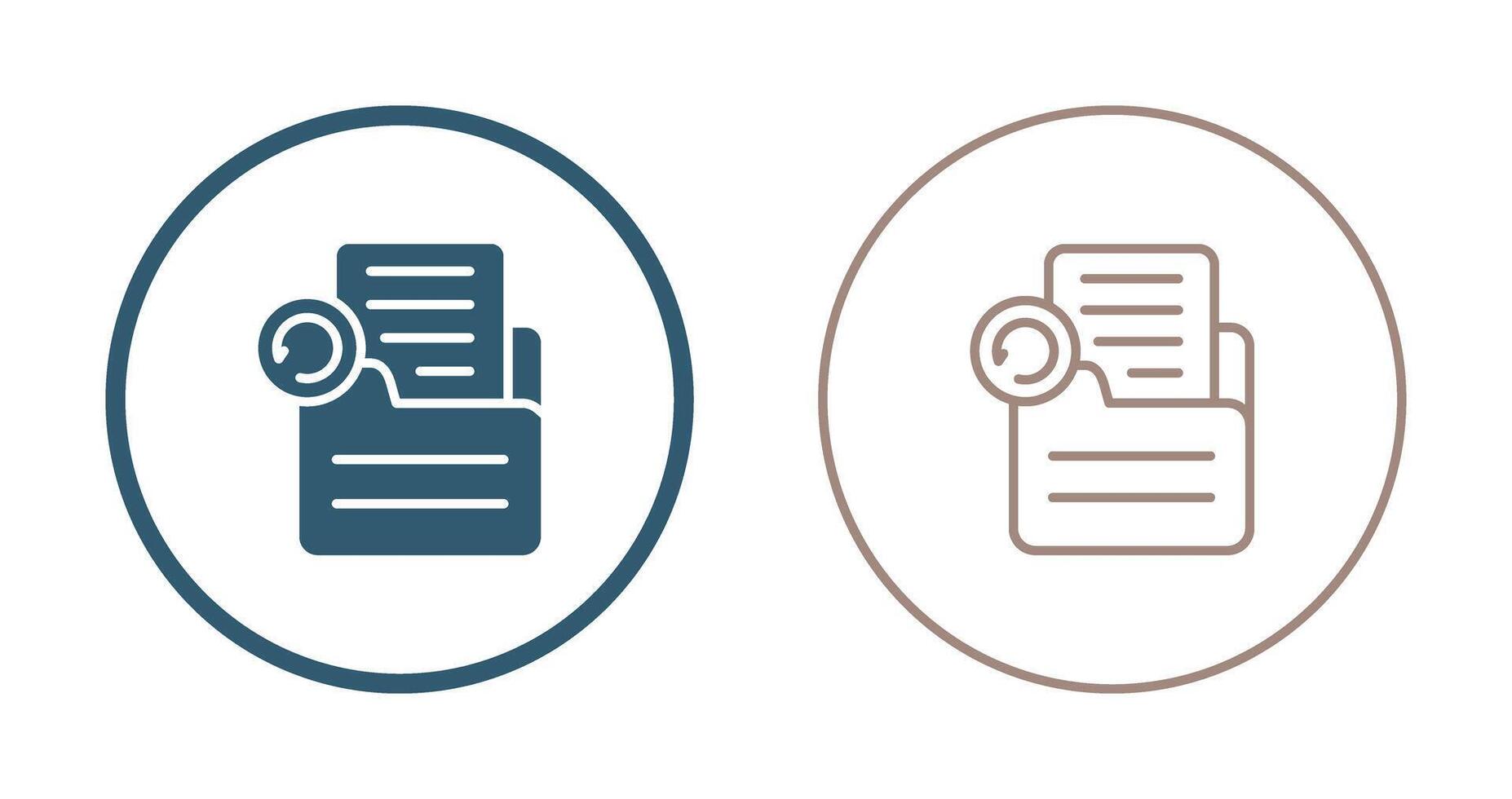 Document Undo Vector Icon