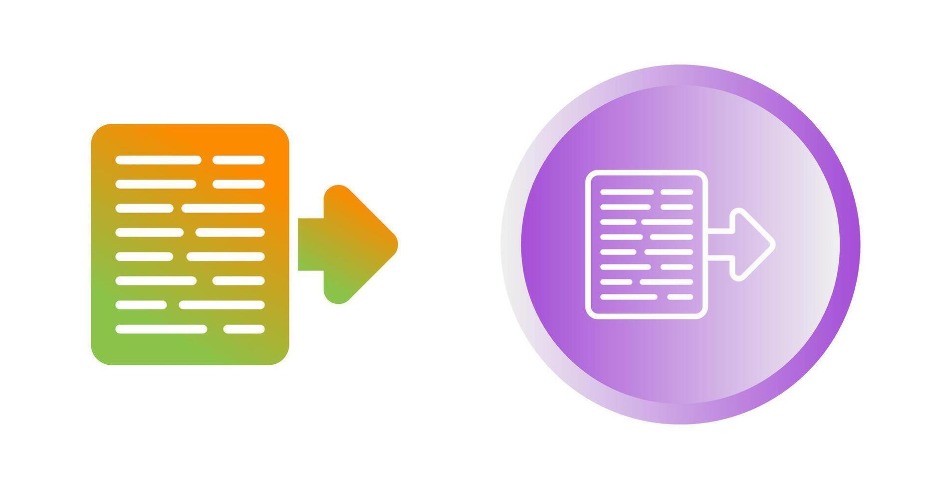 Document Export Vector Icon