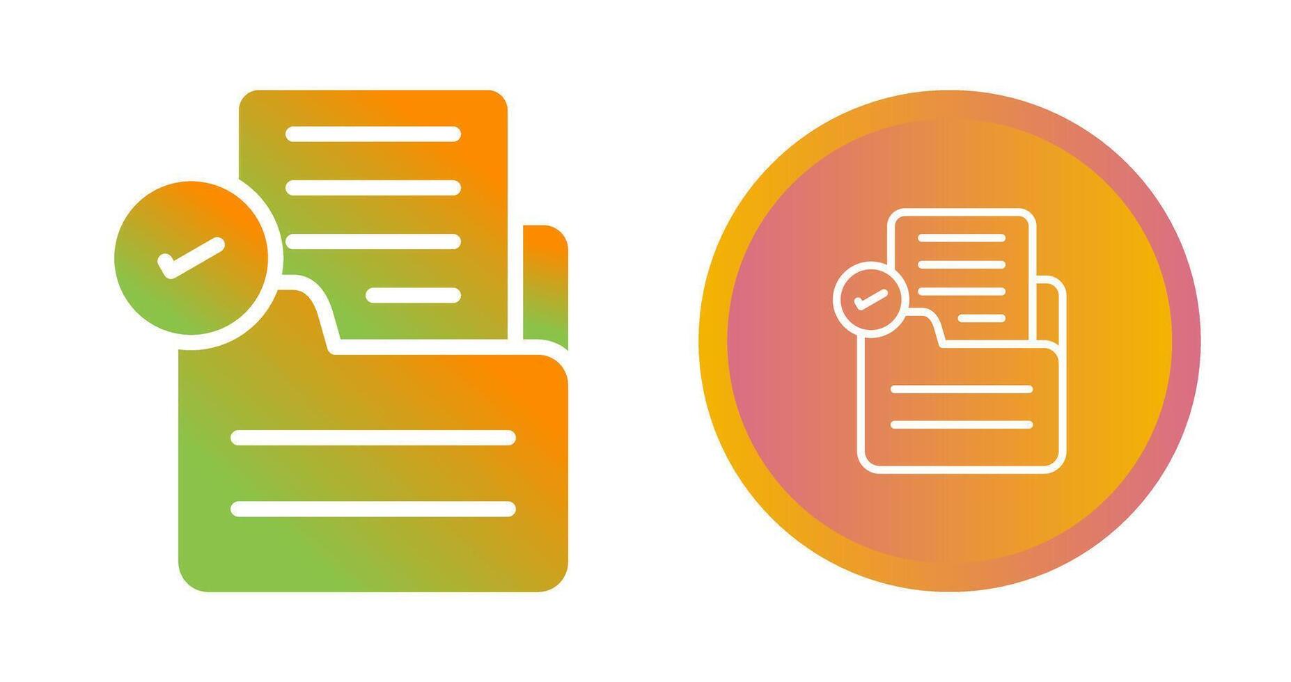 Document Check Vector Icon