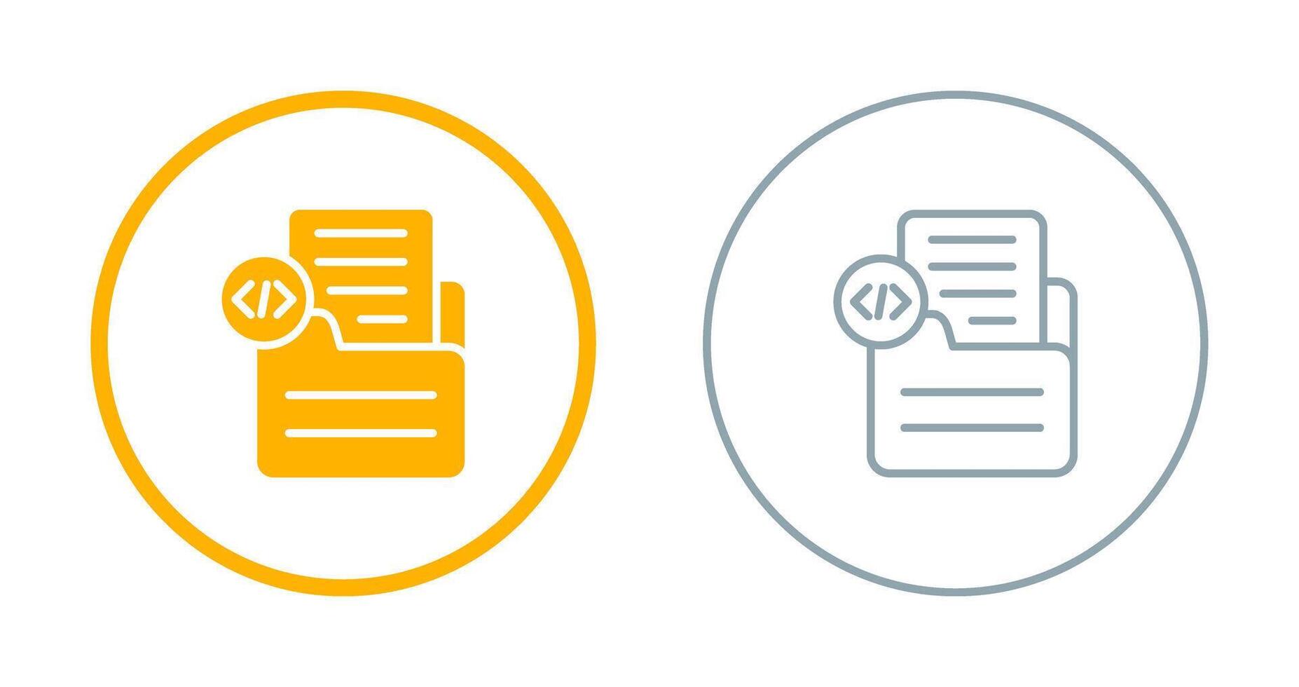 Document Insert Code Vector Icon
