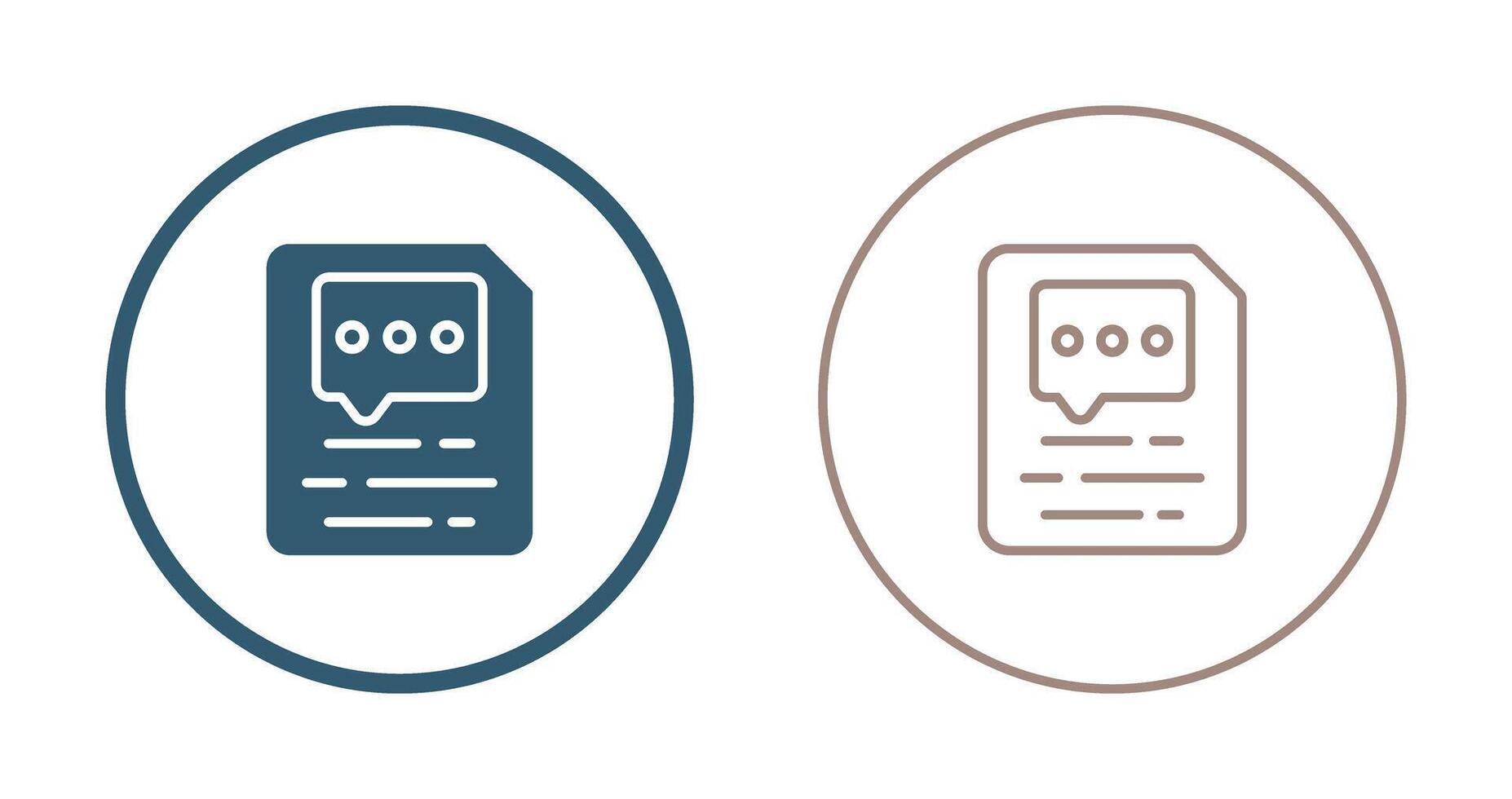 Document Insert Comment Vector Icon