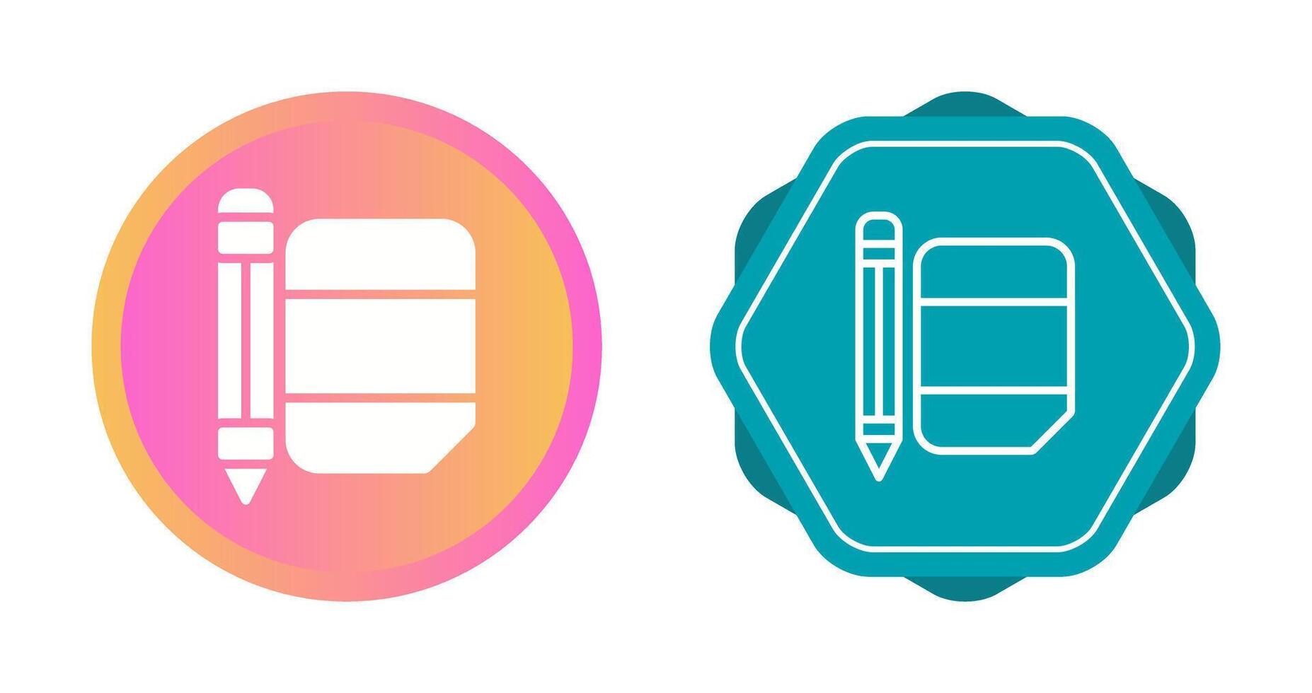 Eraser with pencil Vector Icon