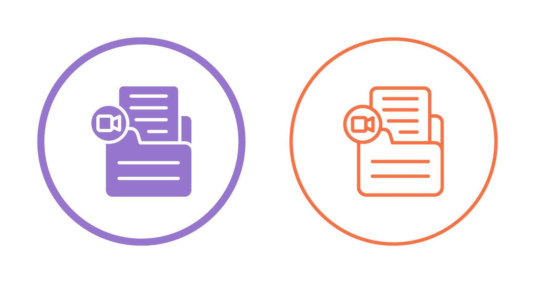 Document Insert Video Vector Icon