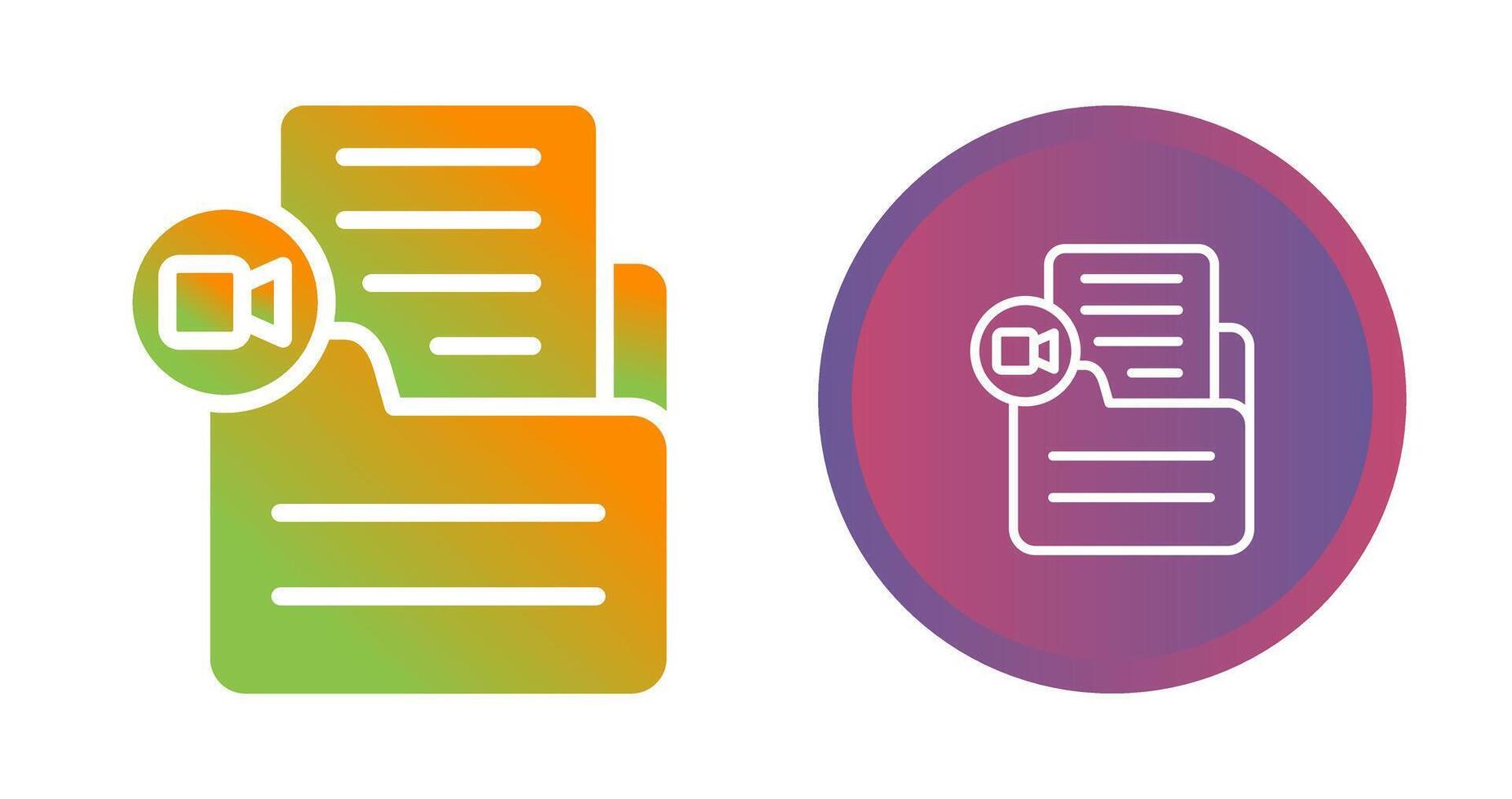Document Insert Video Vector Icon