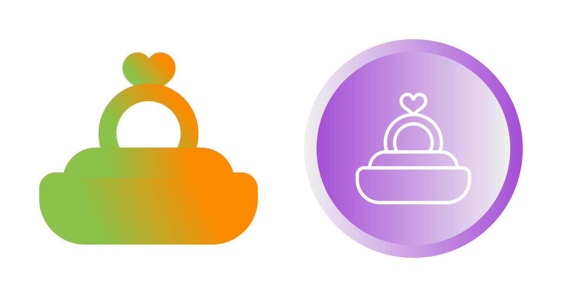 Heart Shaped Ring Vector Icon