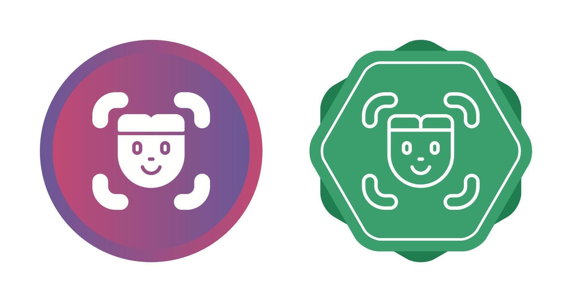 Facial Recognition Vector Icon