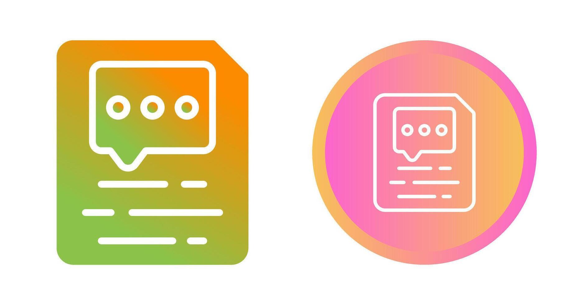 Document Insert Comment Vector Icon