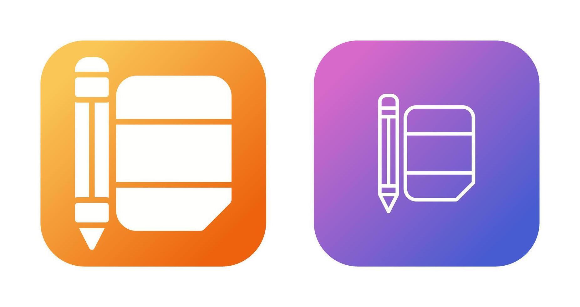 Eraser with pencil Vector Icon