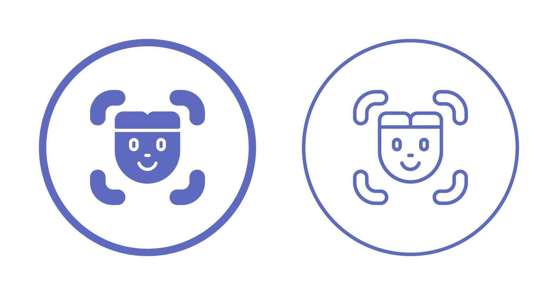 Facial Recognition Vector Icon