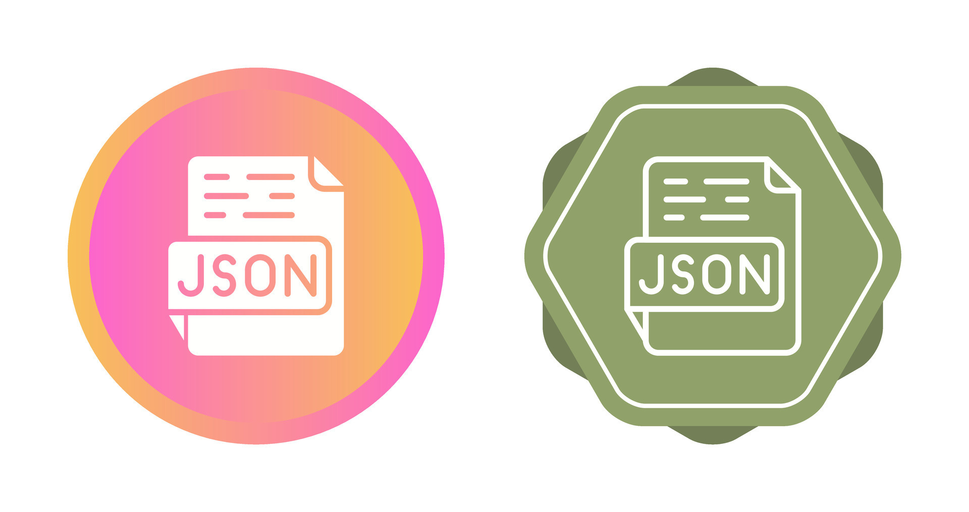 JSON Vector Icon 39128853 Vector Art at Vecteezy