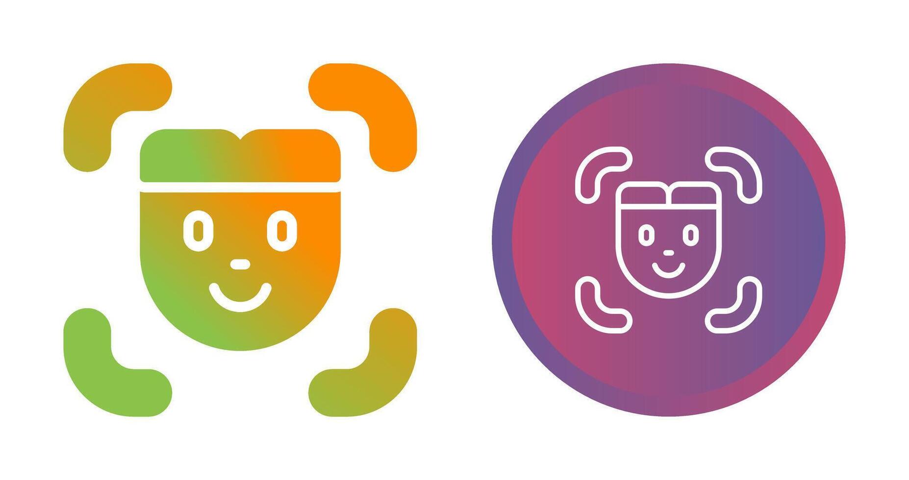 Facial Recognition Vector Icon