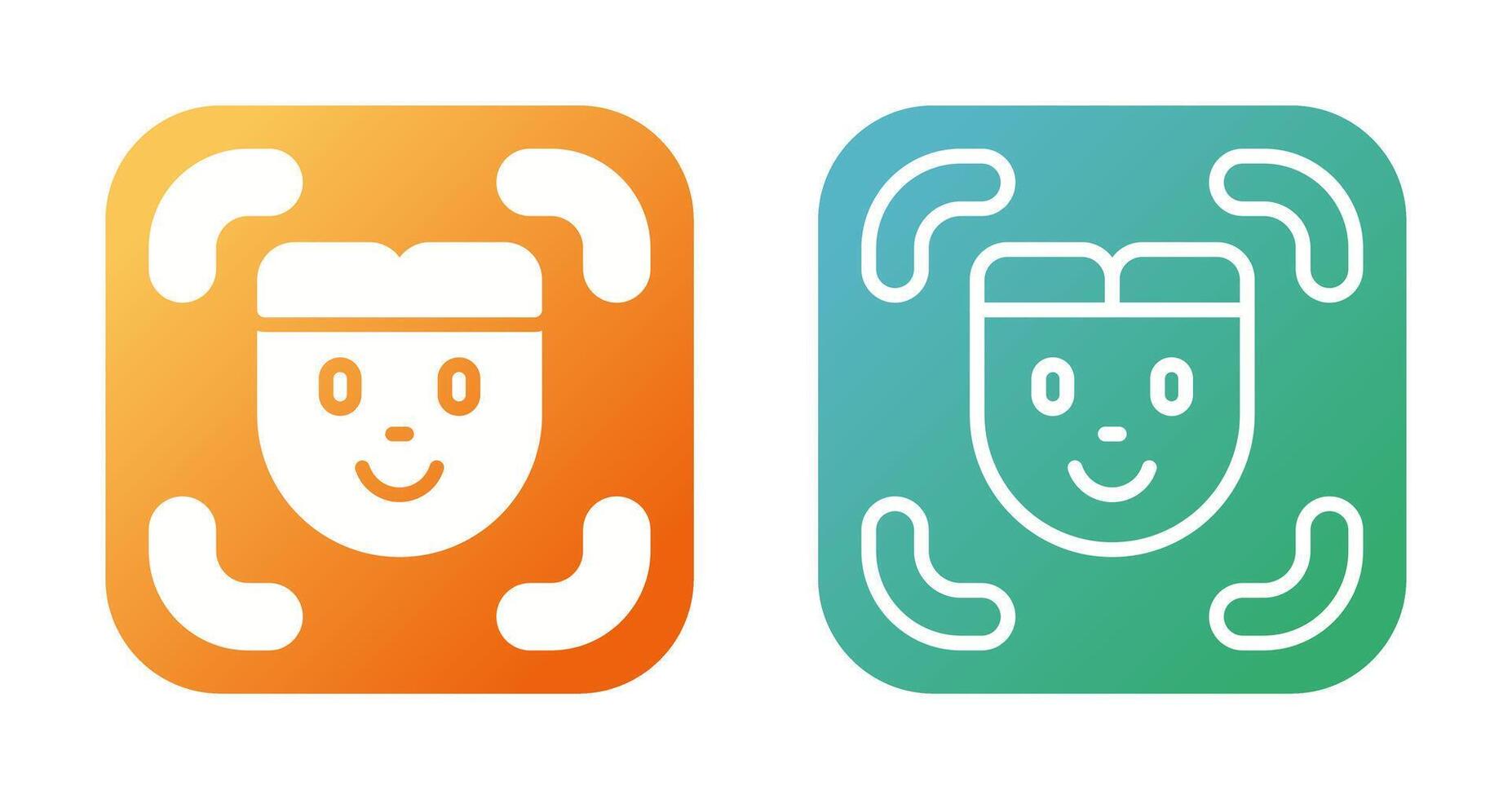 Facial Recognition Vector Icon