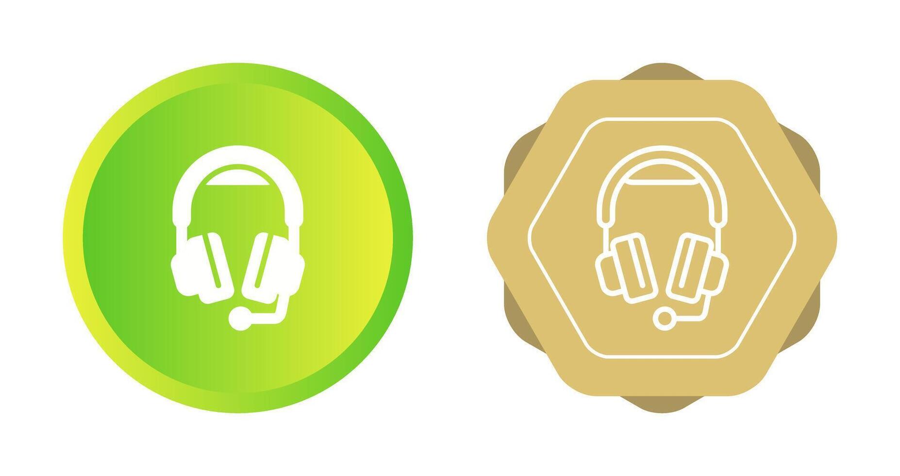 Headphones with Microphone Vector Icon