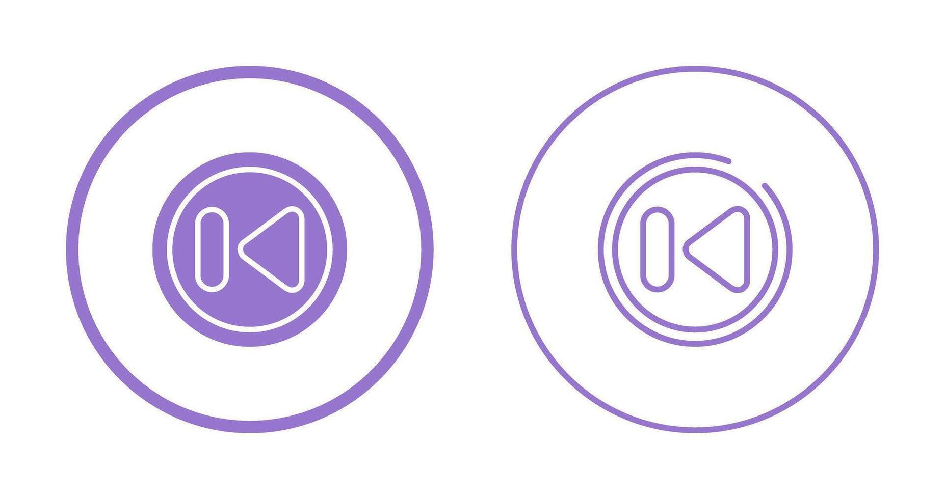 Previous Track Button Vector Icon