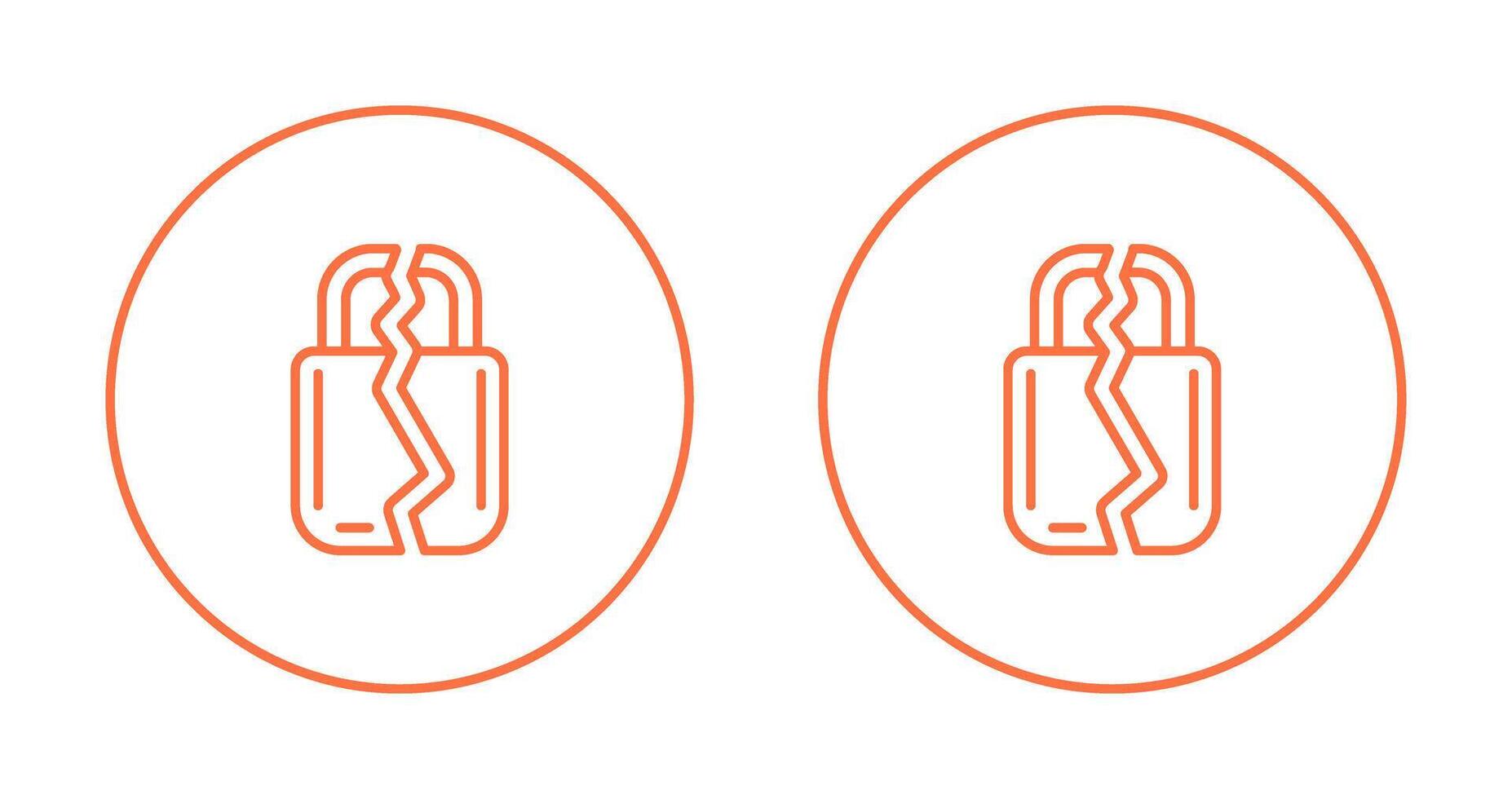 Brocken Padlock Vector Icon