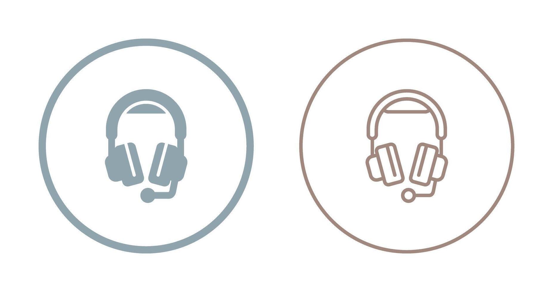 auriculares con micrófono vector icono