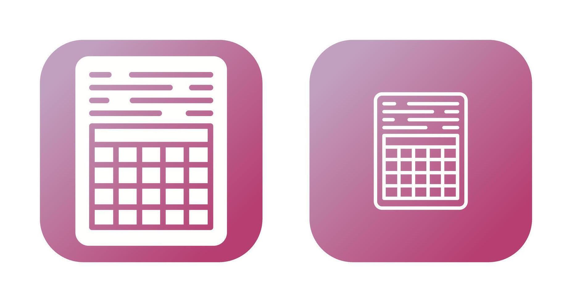 Table Vector Icon
