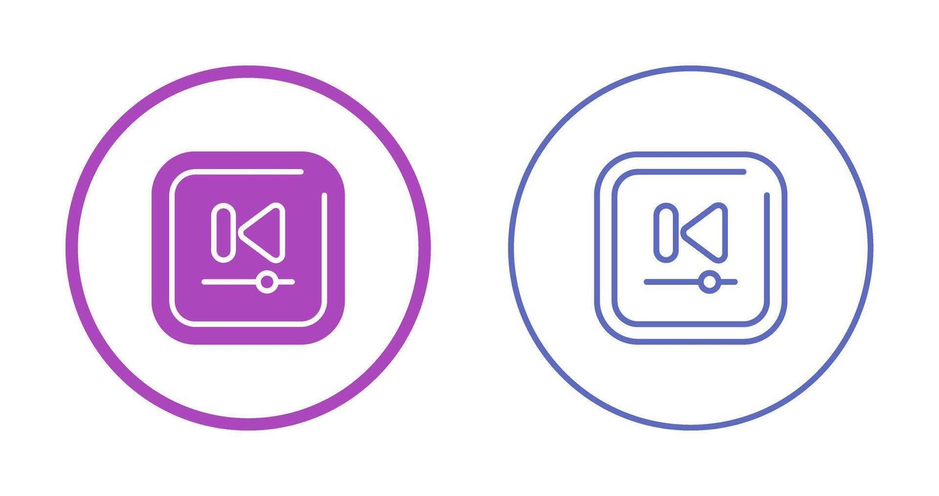 Video Previous Track Square Vector Icon