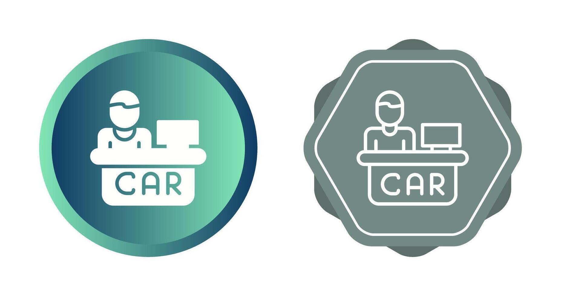 Car Rental Counter Vector Icon