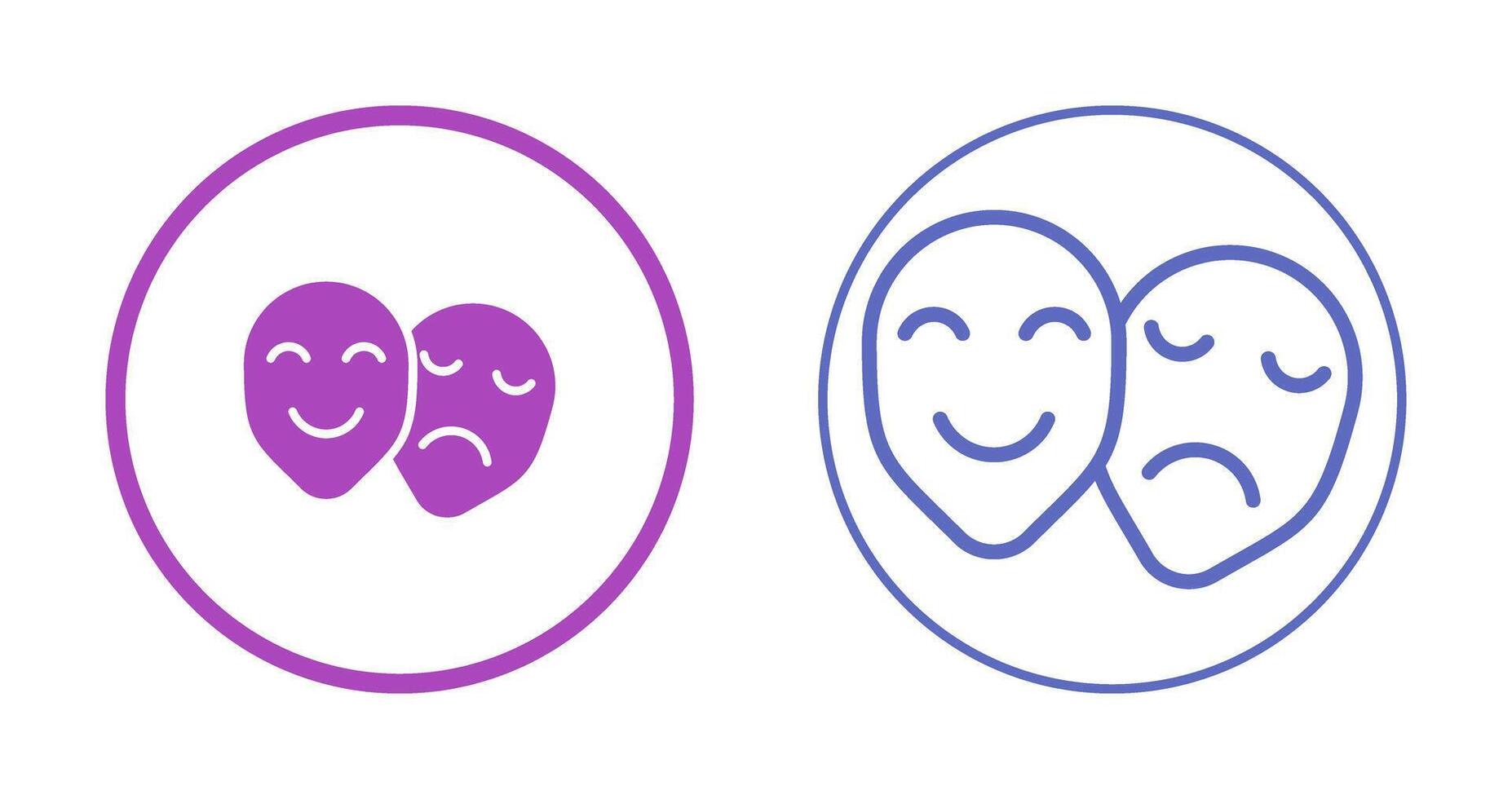 Theatre masks Vector Icon