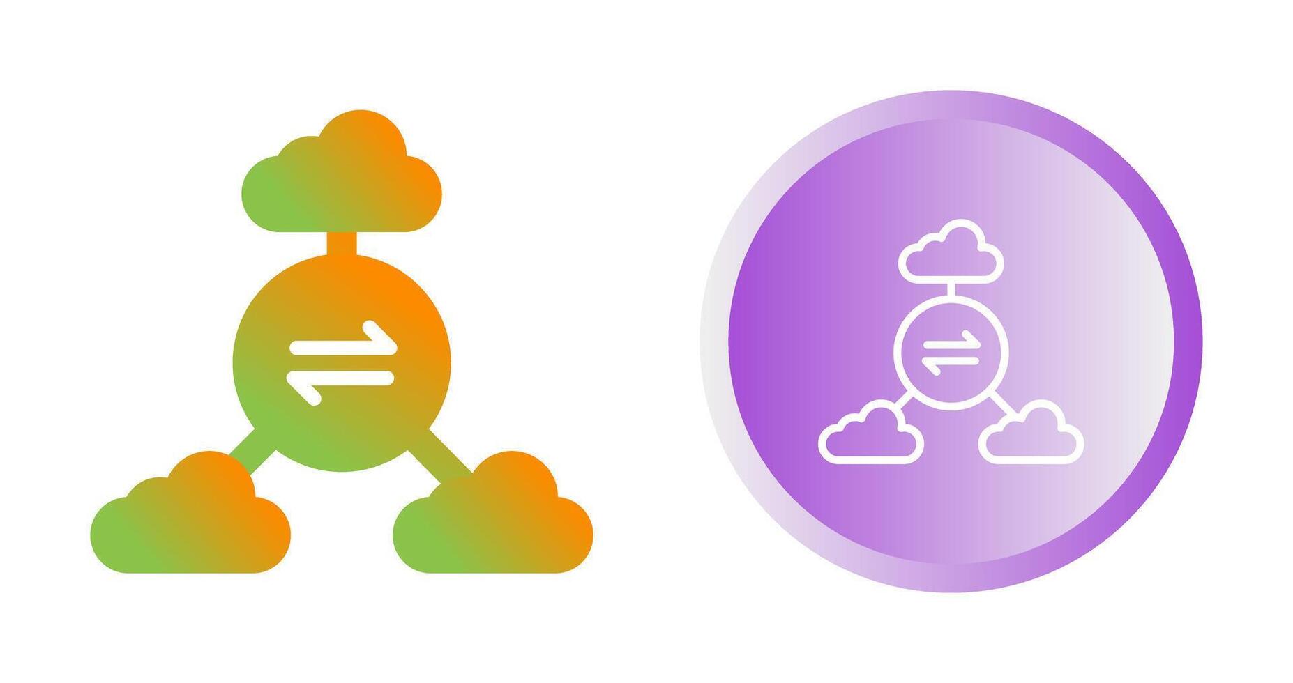 Multi-Cloud Vector Icon