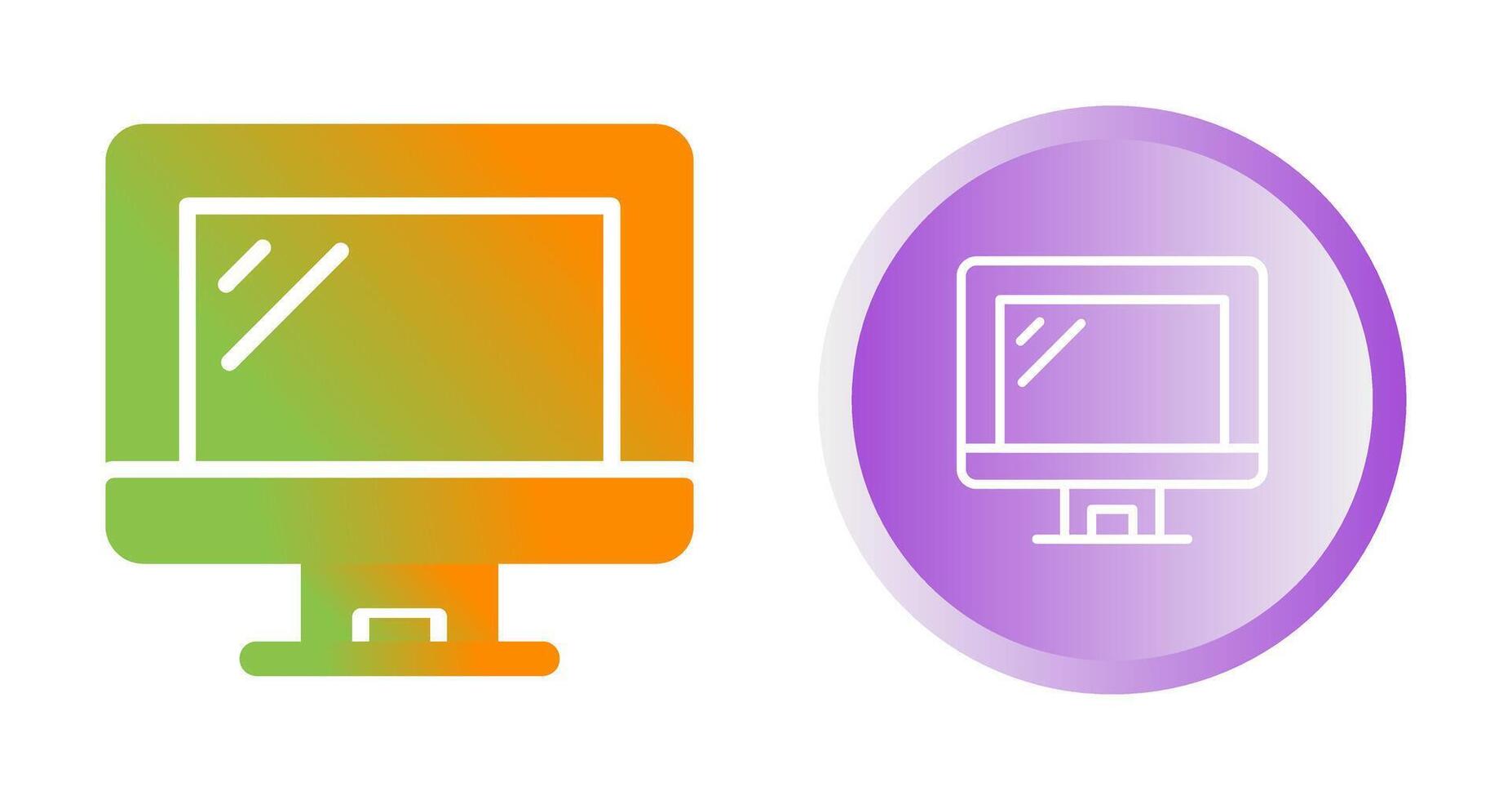 icono de vector de monitor de computadora