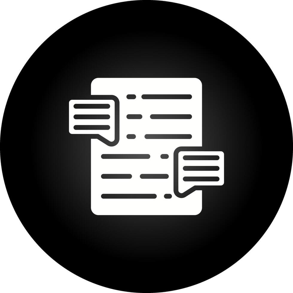 Document Commenting Vector Icon