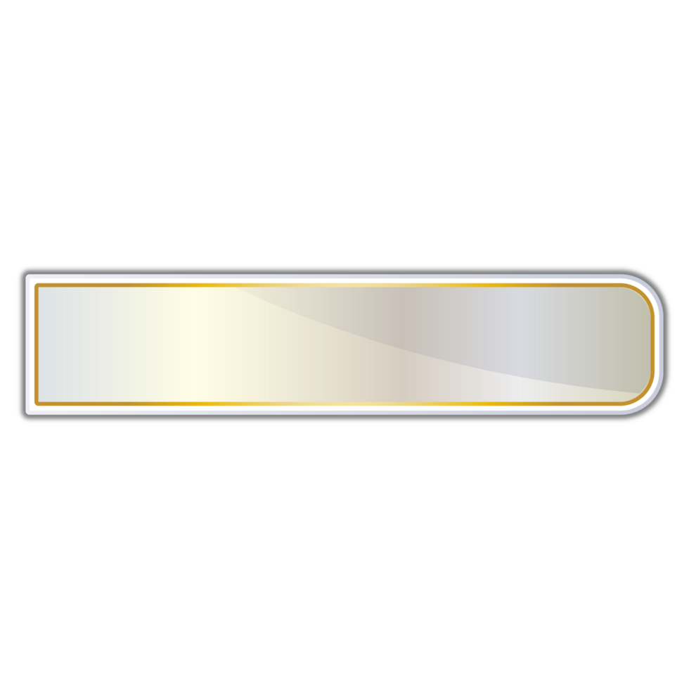 Luxury white golden set arabic islamic banner title frame text box in transparent background png