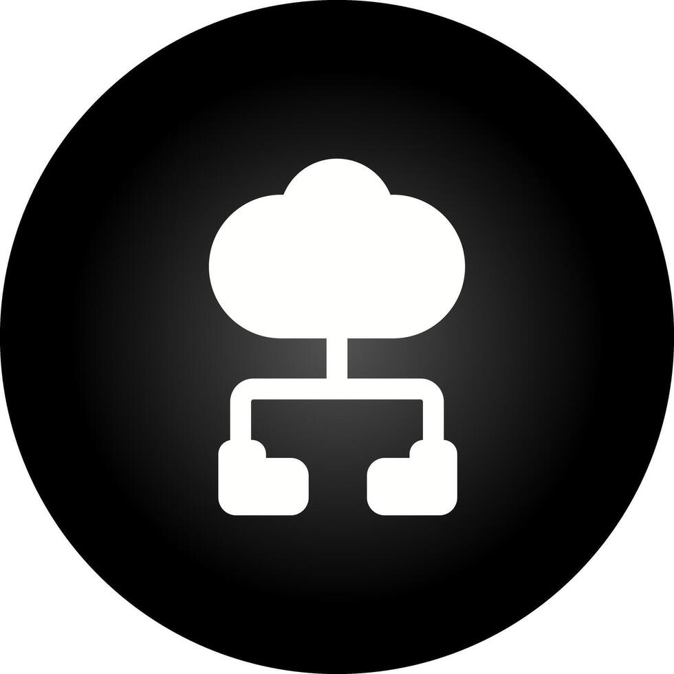 icono de vector de computación en la nube