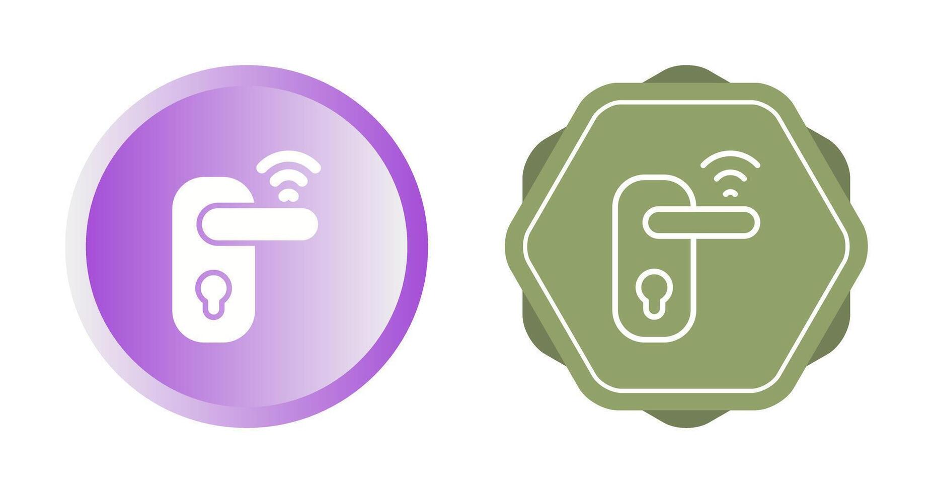 Smart Door Lock Vector Icon