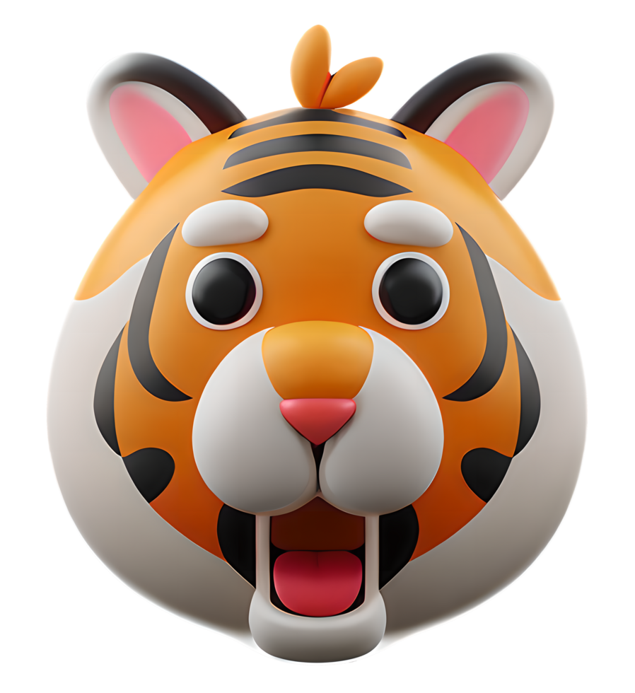 3d illustrazione tigre testa png