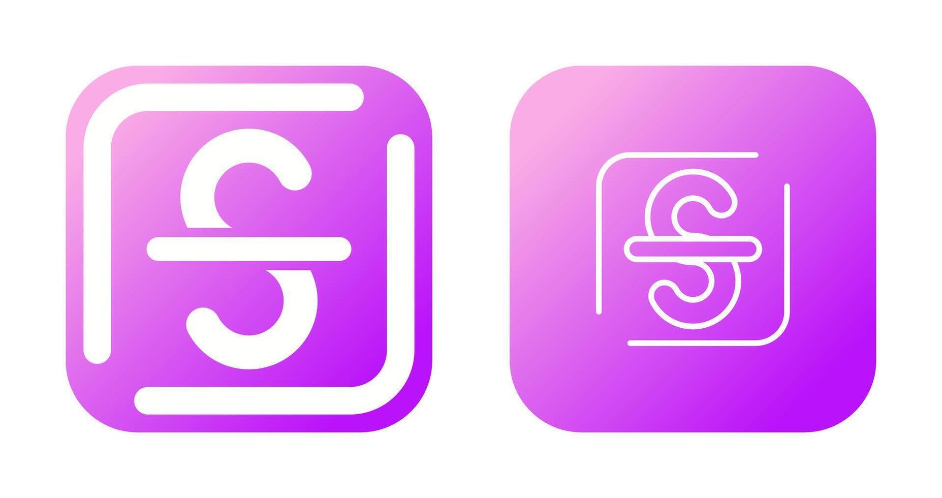Strikethrough Vector Icon
