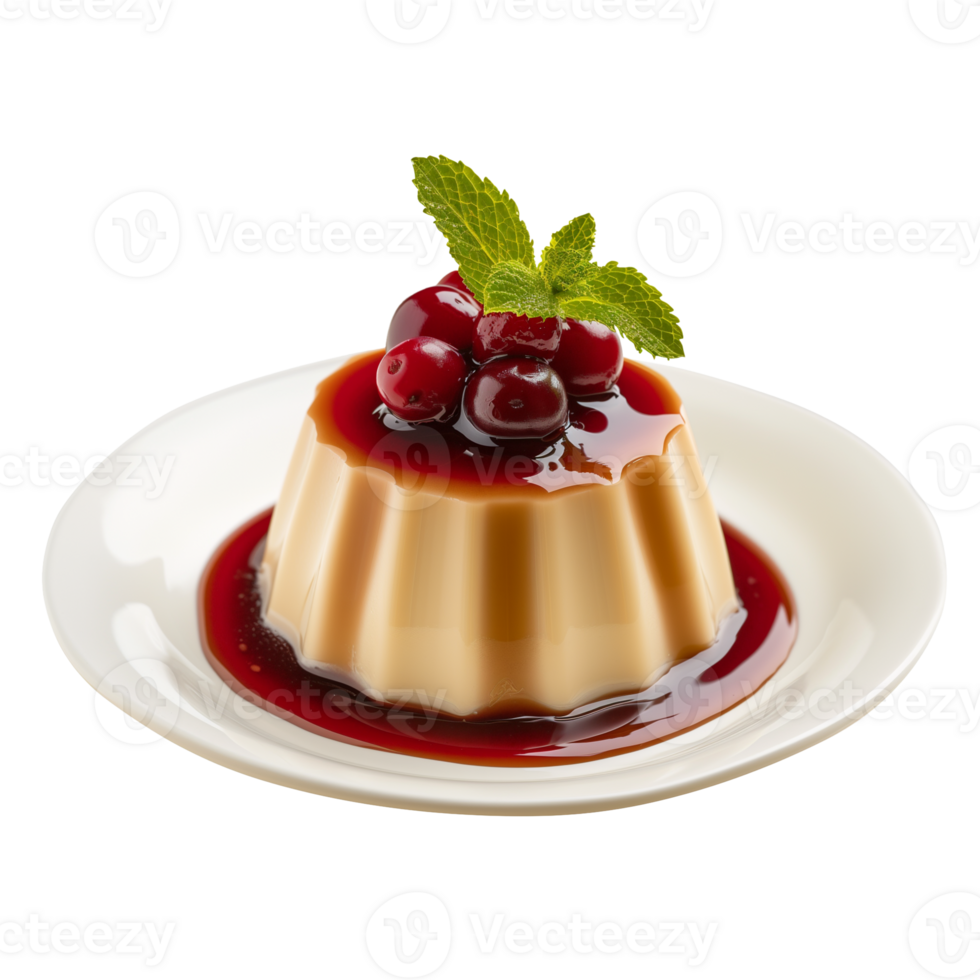ai généré pudding isolé sur transparent Contexte png