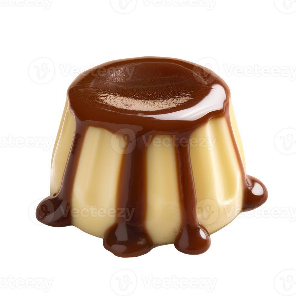 AI generated Pudding Isolated on transparent background png