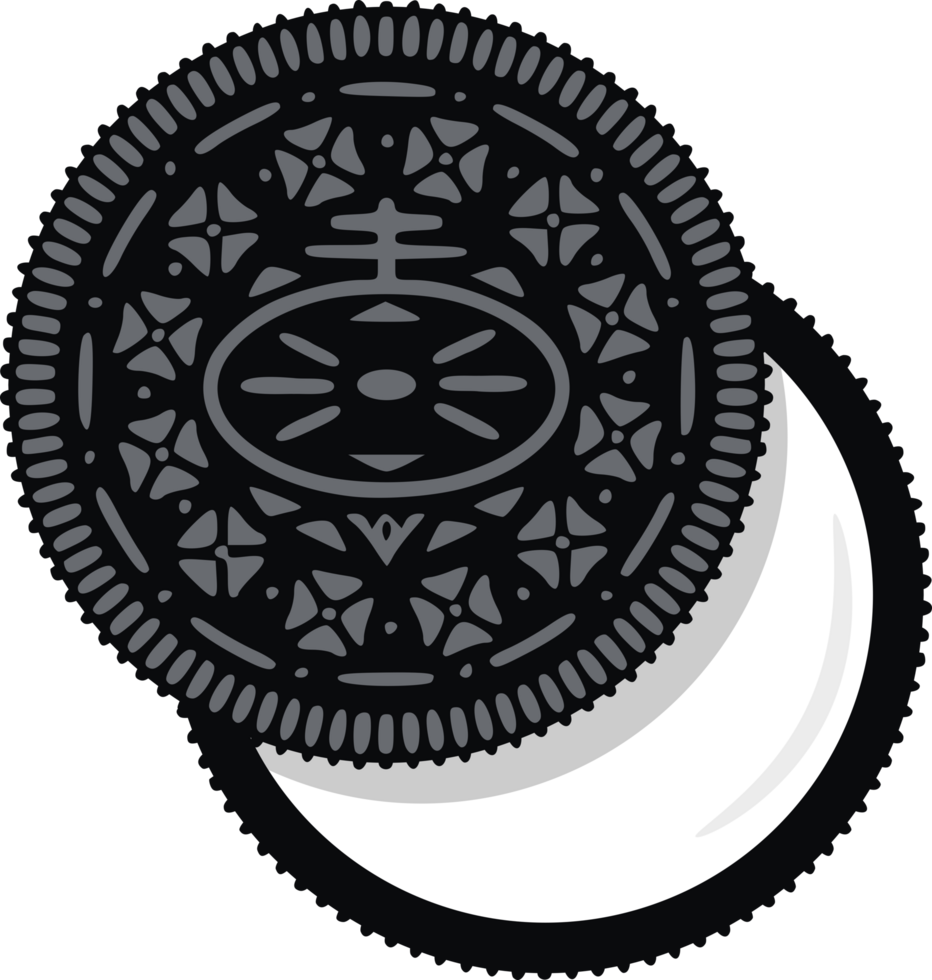 Biscuit cookie illustration with a white circle on top makes a creative and delicious snack concept for food and dessert advertisements. png