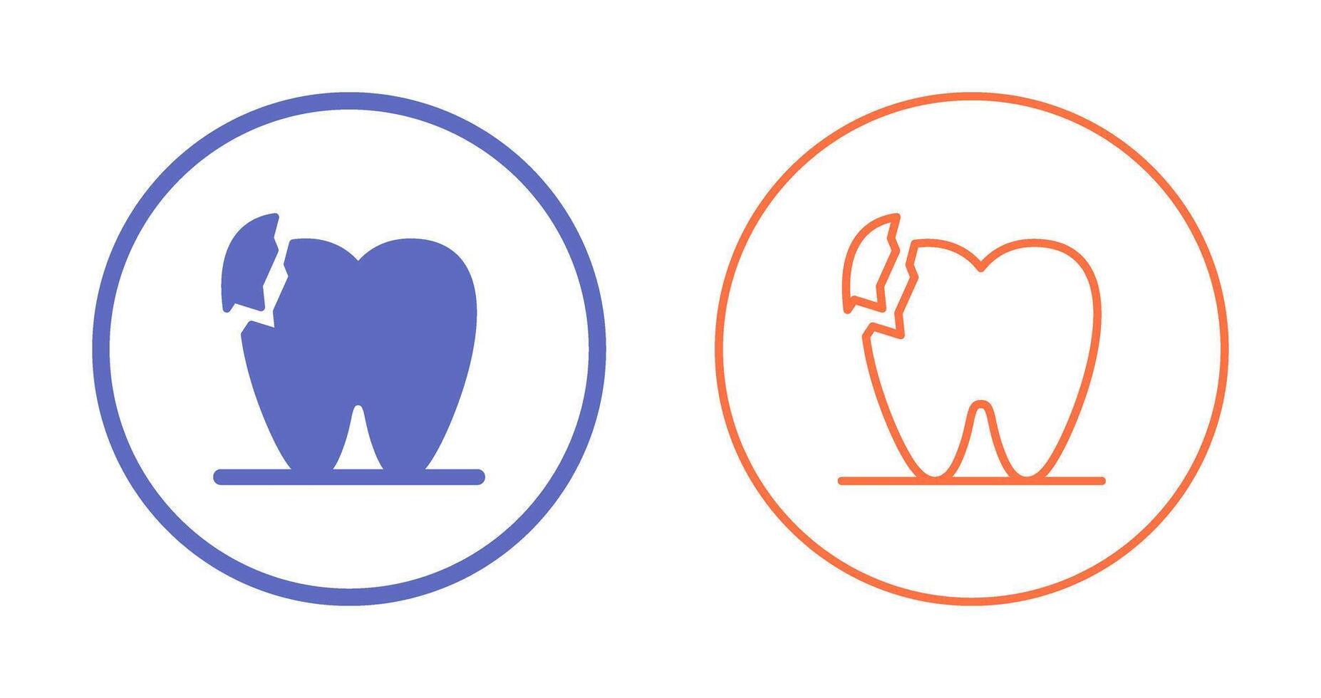 Broken Teeth Vector Icon