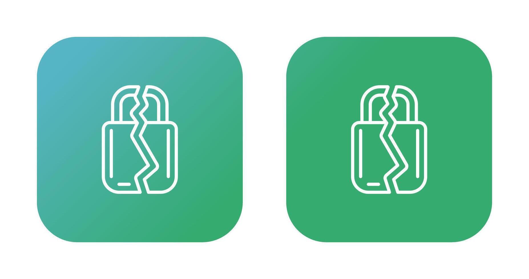 Brocken Padlock Vector Icon
