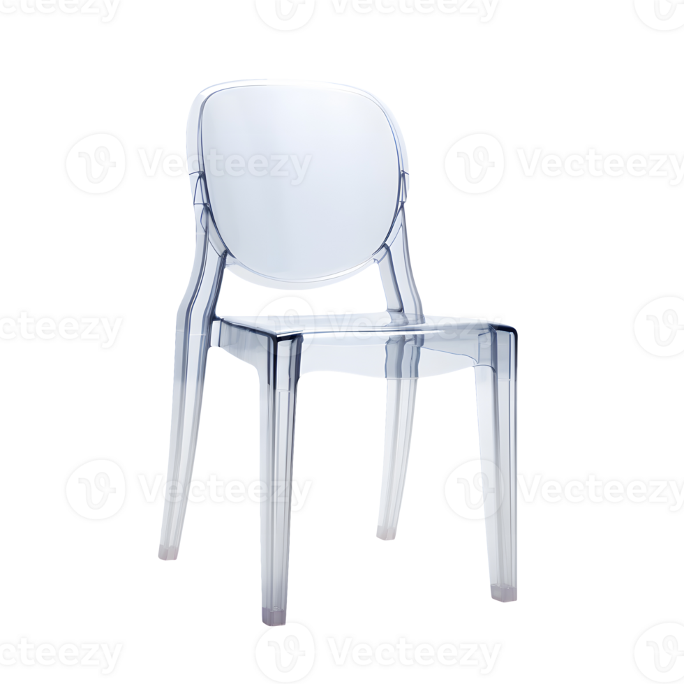 AI generated Side view photo of plastic chair without background png