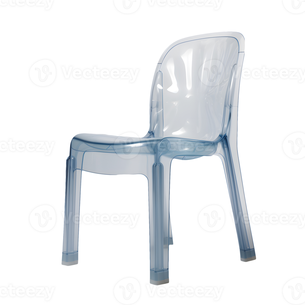 AI generated Side view photo of plastic chair without background png