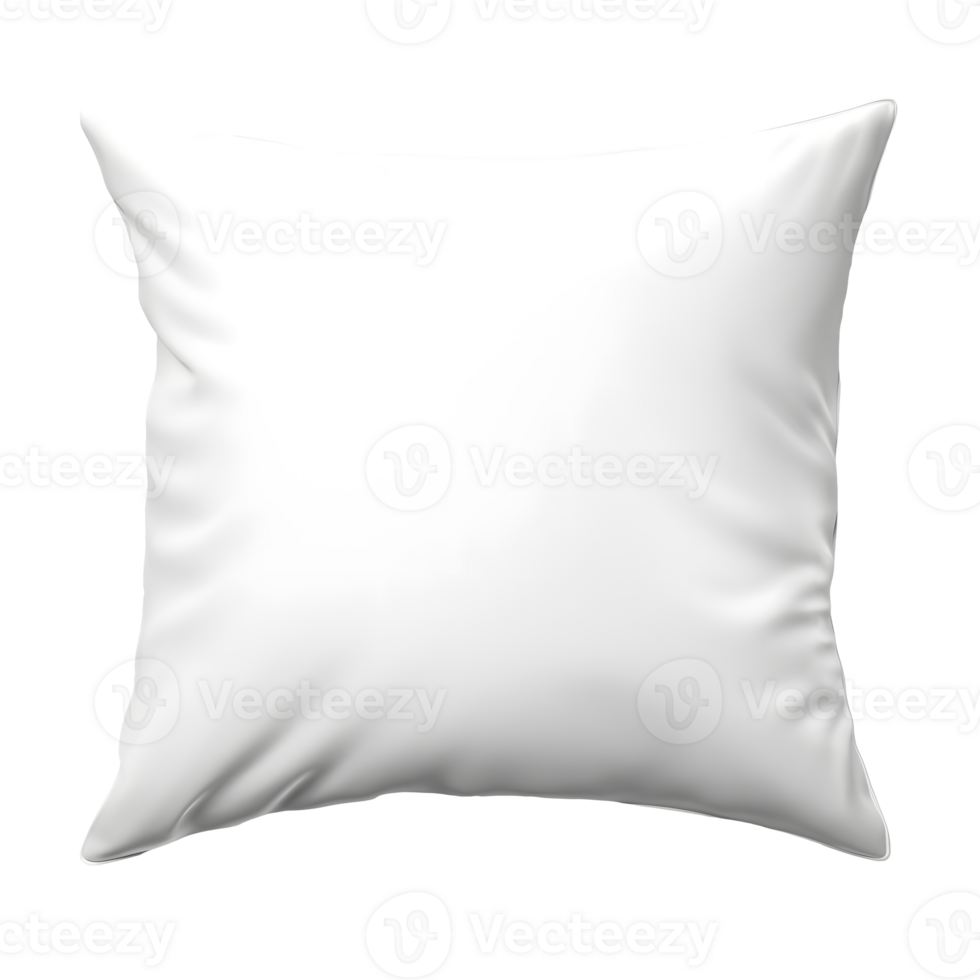 AI generated Top view photo of clean white pillow without background. Template for mockup png