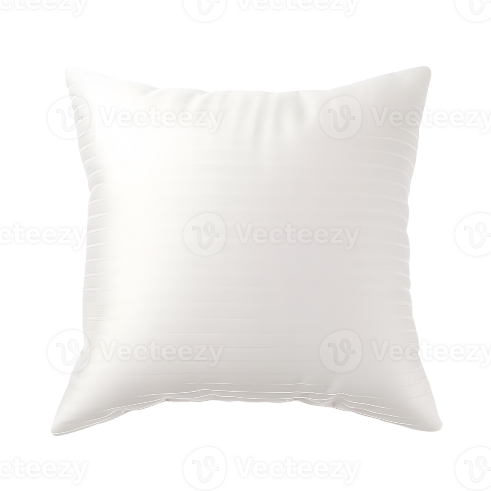 AI generated Top view photo of clean white pillow without background. Template for mockup png