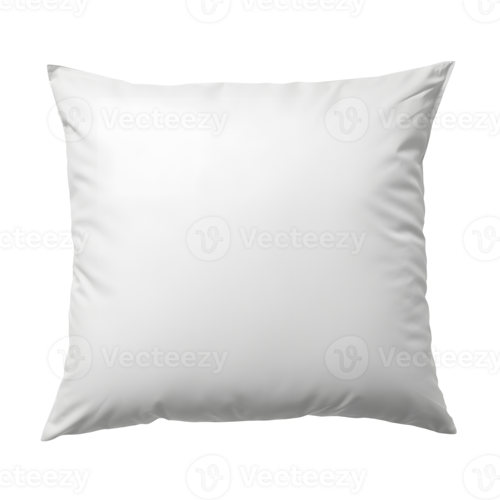 AI generated Top view photo of clean white pillow without background. Template for mockup png